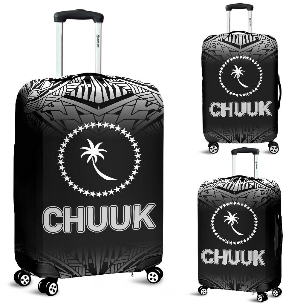 Chuuk Luggage Covers - Micronesian Black Fog Style Black - Polynesian Pride