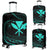 Kanaka Luggage Covers - Turquoise - Frida Style Black - Polynesian Pride