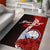 Marshall Islands Polynesian Custom Personalised Area Rug - Coat Of Arm With Hibiscus Red - Polynesian Pride