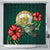 Hawaii Polynesian Shower Curtain - Green Turtle Hibiscus 177 x 172 (cm) Green - Polynesian Pride