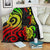 Kosrae Micronesian Premium Blanket - Reggae Tentacle Turtle White - Polynesian Pride