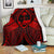 Guam Polynesian Premium Blanket - Red Guam Coat Of Arms Polynesian Tattoo White - Polynesian Pride