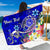 Tahiti Custom Personalised Sarong - Turtle Plumeria (Blue) One Style One Size Blue - Polynesian Pride