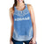 Kosrae Women's Racerback Tank - Polynesian Chief Flag Version Blue - Polynesian Pride