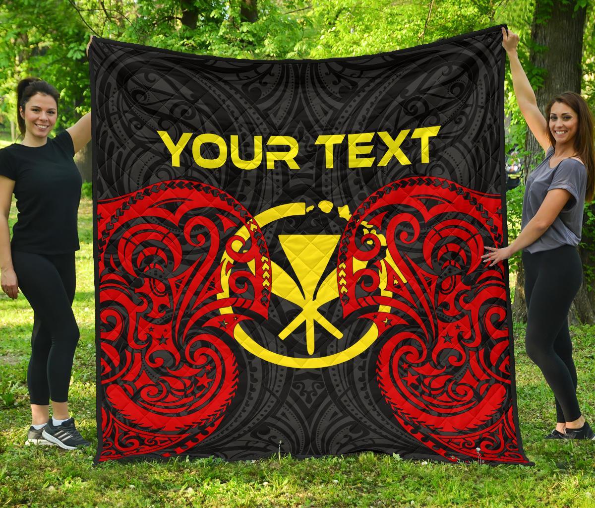 Polynesian Custom Personalised Hawaii Premium Quilt - Hawaiian Spirit Red - Polynesian Pride