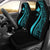 Papua New Guinea Car Seat Covers - Turquoise Polynesian Tentacle Tribal Pattern Universal Fit Turquoise - Polynesian Pride