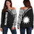 Nauru Women's Off Shoulder Sweater - Curve Style Black - Polynesian Pride