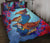 Guam Quilt Bed Set - KoKo Bird With Map Blue - Polynesian Pride