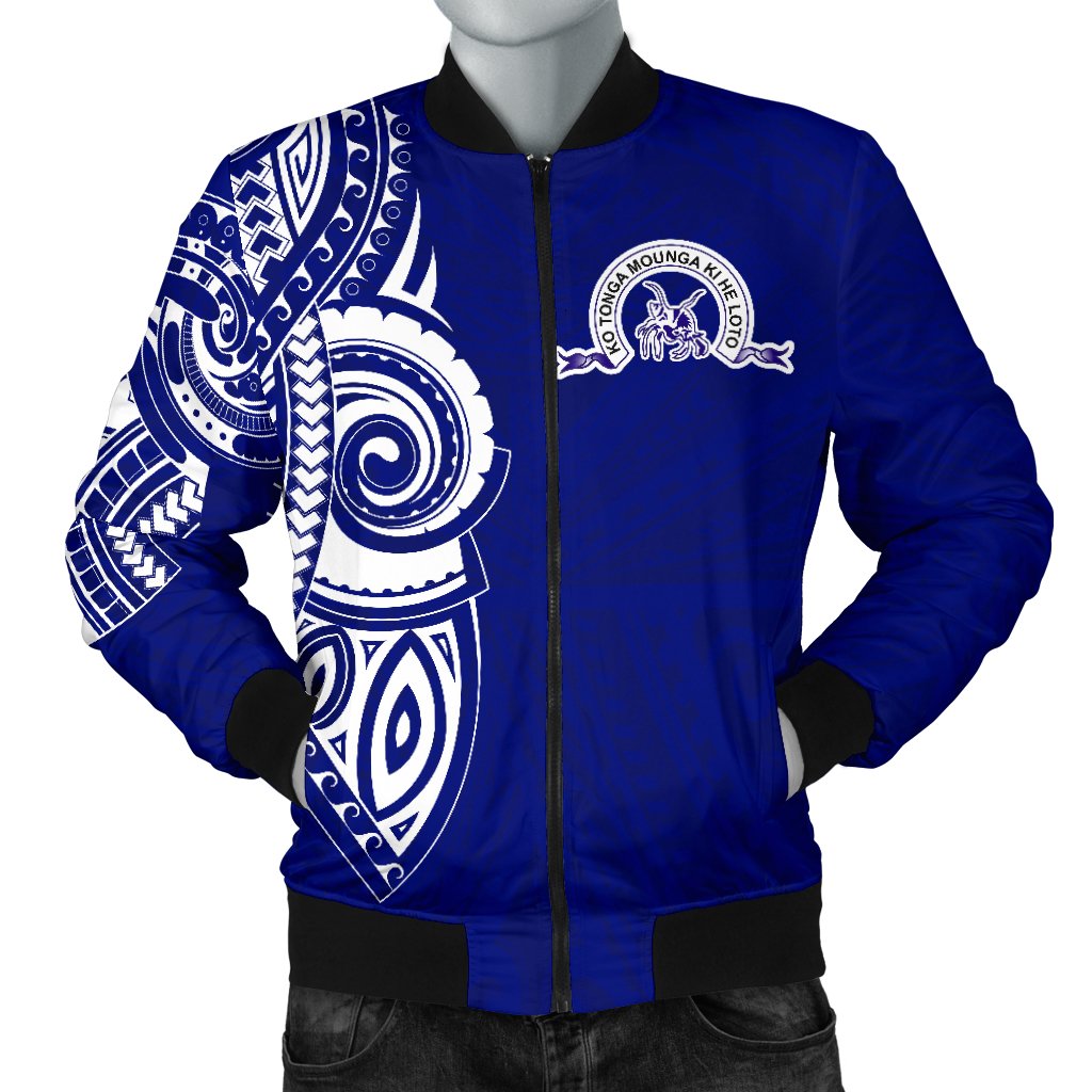 Tupou College Men Bomber Jacket Blue - Polynesian Pride