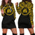 Norfolk Island Women Hoodie Dress - Norfolk Island Coat Of Arms Polynesian Gold Black Gold - Polynesian Pride