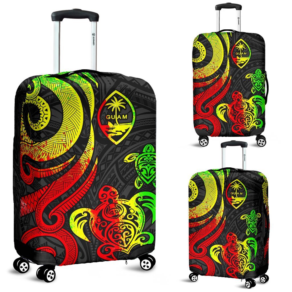 Guam Polynesian Luggage Covers - Reggae Tentacle Turtle Reggae - Polynesian Pride