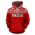 Tokelau Polynesian ll Over Hoodie Red Horizontal - Polynesian Pride