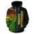 American Samoa Polynesian Zip up Hoodie Reggae Line - Polynesian Pride