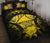 Tokelau Polynesian Quilt Bed Set Hibiscus Yellow Black - Polynesian Pride