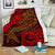 Polynesian Premium Blanket - Red Shark Polynesian Tattoo White - Polynesian Pride