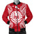 French Polynesia Polynesian Men's Bomber Jacket Map Red White Red - Polynesian Pride