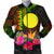 Palau Polynesian Men's Bomber Jacket - Hibiscus and Banana Leaves Reggae - Polynesian Pride