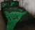 Hawaii Shaka Map Polynesian Quilt Bed Set - Green - Polynesian Pride