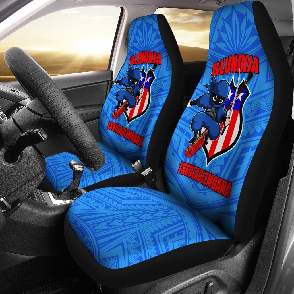 Blue Ninja Iseulaolemoana Car Seat Cover Universal Fit Blue - Polynesian Pride