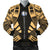 Marshall Islands Men Bomber Jackets - Polynesian Tattoo Gold Gold - Polynesian Pride