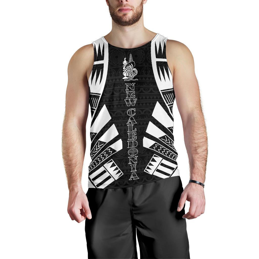 New Caledonia Men Tank Top - Polynesian Tattoo Black Black - Polynesian Pride