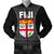 Fiji Men's Bomber Jacket - Tapa Pattern Sport Style Black - Polynesian Pride