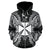 Wallis and Futuna Polynesian All Over Zip up Hoodie Map Black - Polynesian Pride