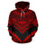 Hawaii Polynesian Tribal Hoodie New Warrior Style Red Color - Polynesian Pride