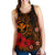 Polynesian Hawaii Kanaka Maoli Women's Racerback Tank - Humpback Whale with Hibiscus (Golden) - Polynesian Pride