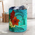 Tokelau Laundry Basket - Tropical Flowers Style Laundry Basket - Tokelau One Size Blue - Polynesian Pride