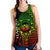 Hawaii Women's Racerback Tank - Hawaii Seal Rocket Style (Reggae) Black - Polynesian Pride