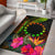 Cook Islands Polynesian Personalised Area Rug - Hibiscus and Banana Leaves Reggae - Polynesian Pride