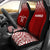 Hawaii Car Seat Covers - Polynesian Turtle Tattoo Fog Red Universal Fit Red - Polynesian Pride