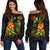 American Samoa Polynesian Off Shoulder Sweater - Legend of American Samoa (Reggae) - Polynesian Pride