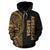 American Samoa Polynesian Hoodie Yellow Line - Polynesian Pride