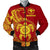 Hawaii Polynesian Men's Bomber Jacket - Vintage Polynesian Turtle (Red) Red - Polynesian Pride