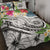 Polynesian Hawaii Quilt Bed Set - Summer Plumeria (White) White - Polynesian Pride