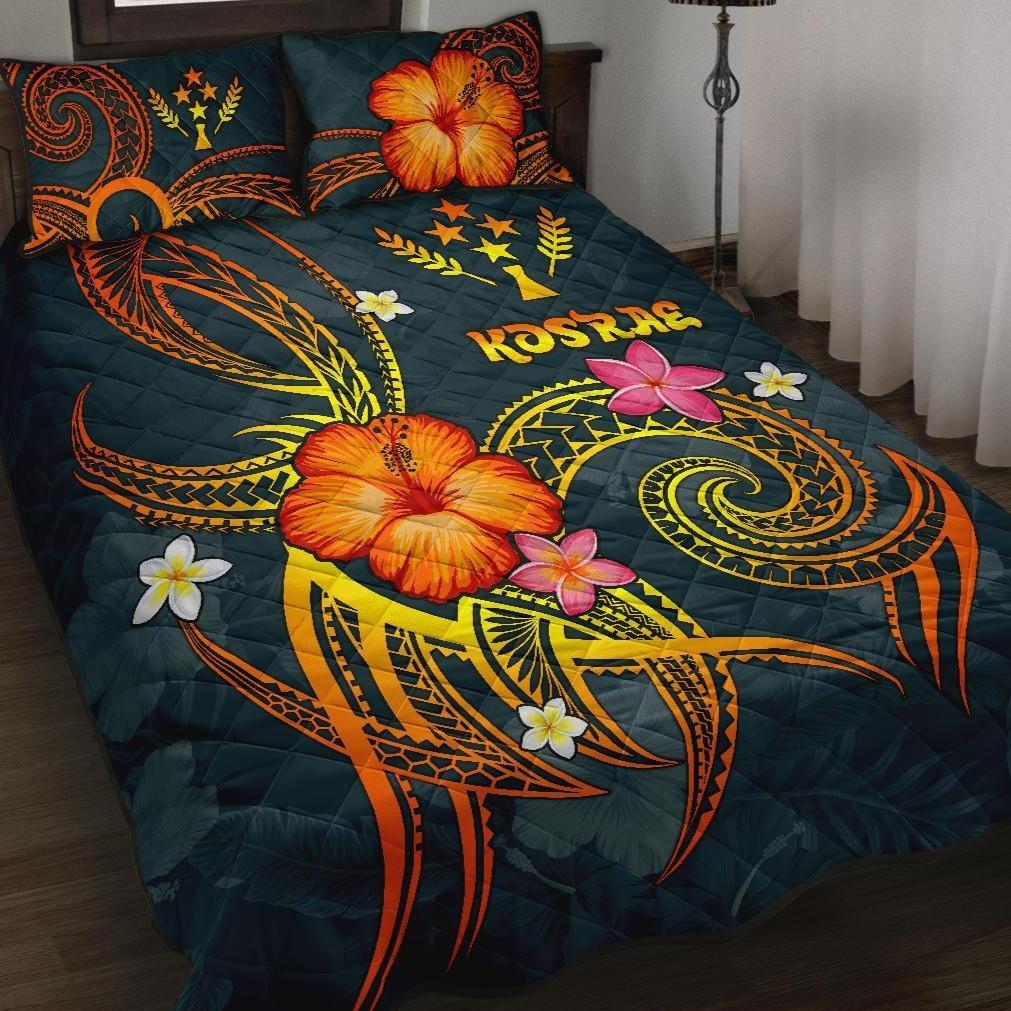 Kosrae Polynesian Quilt Bed Set - Legend of Kosrae (Blue) Blue - Polynesian Pride