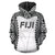 Fiji Tapa Hoodie Fiji Coat of Arms Coconut Tree - Polynesian Pride