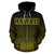 Hawaii Kanaka Polynesian Zipper Hoodie Yellow Neon Style - Polynesian Pride