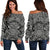 Polynesian Women's Off Shoulder Sweater 03 Grey - Polynesian Pride