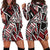 Niue Women's Hoodie Dress - Tribal Flower Special Pattern Red Color - Polynesian Pride