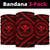 Hawaiian Kanaka Maoli Red Bandana 3 - Pack - Polynesian Pride