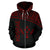 Kosrae All Over Zip up Hoodie Micronesia Curve Red Style - Polynesian Pride