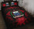 Samoa Polynesian Quilt Bed Set Hibiscus Red Black - Polynesian Pride