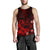 Polynesian Hawaii Men's Tank Top - Humpback Whale with Hibiscus (Red) - Polynesian Pride