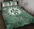 Polynesian Quilt Bed Set - Green Turtle Palm White Version Green - Polynesian Pride