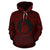 New Caledonia ll Over Hoodie New Caledonia Coat of rms Polynesian Red Black Unisex Red - Polynesian Pride