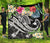 Papua New Guinea Polynesian Premium Quilt - Summer Plumeria (Black) - Polynesian Pride