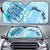 Kosrae State Auto Sun Shades - Custom Personalised Polynesian Turtle Under The Sea Auto Sun Shade - Kosrae State Universal Fit Blue - Polynesian Pride